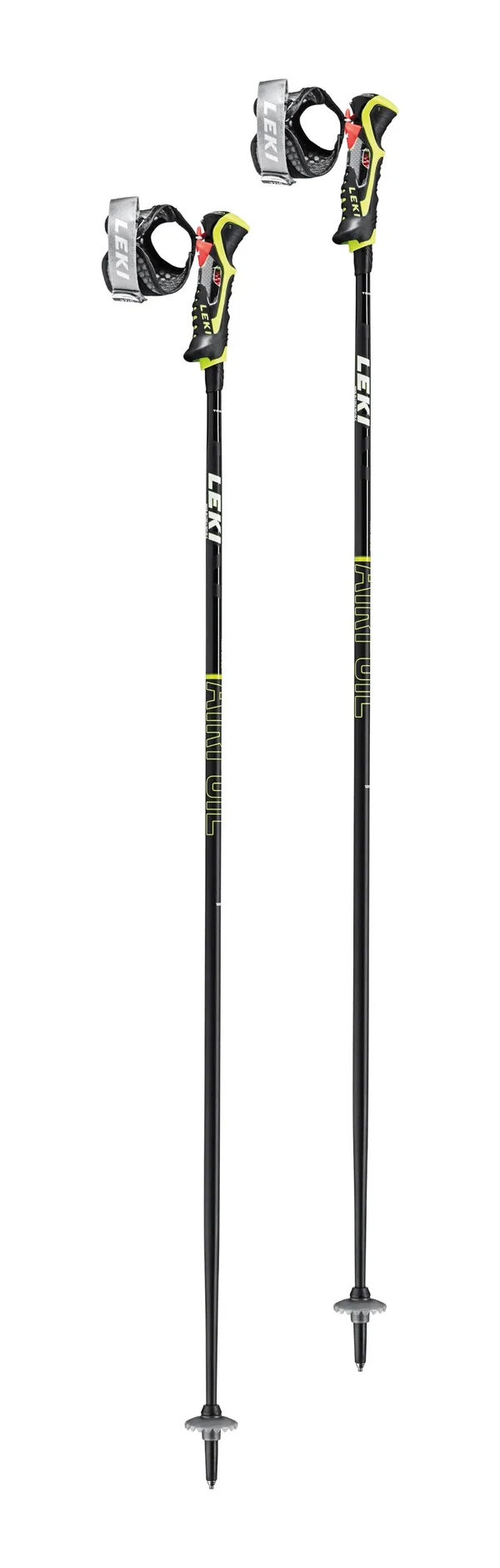 Leki Airfoil 3D Ski Poles Black Green - 125cm 50in