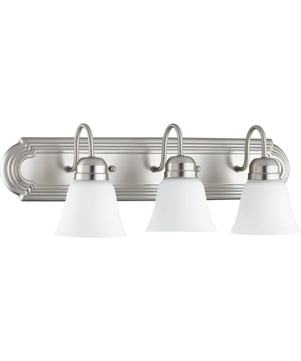 Quorum 3 Light 24& Vanity, Satin Nickel/Opal - 5094-3-65