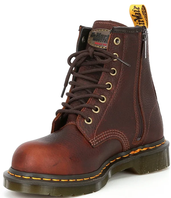 Dr. Martens Maple Steel Toe Side-Zip Boots, Women's Teak