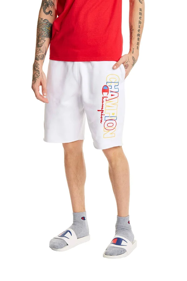Champion Life REVERSE Weave Cut-Off Shorts - White - Casual Shorts