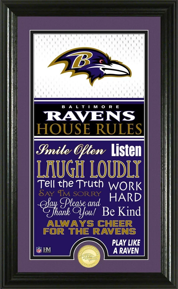 Highland Mint Baltimore Ravens Jersey House Rules Supreme Photo Mint