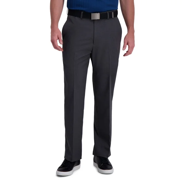 Cool Right Performance Flex Classic Fit Flat Front Pant - Dark Grey