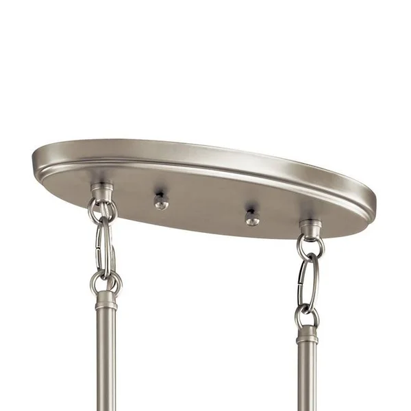 Kichler 44038NI Daimlen 6 Light Oval Chandelier Brushed Nickel, 10.00 x 4.50