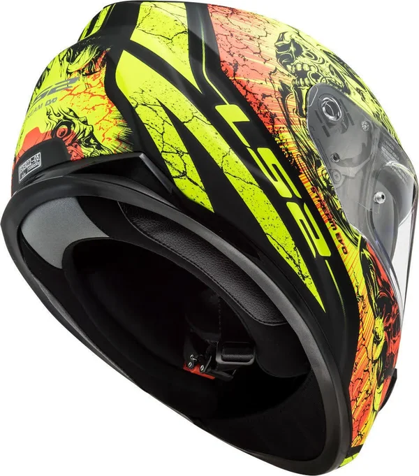 LS2 FF320 Stream Evo Throne Helmet (Matt Black|Yellow)