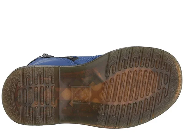 Infant Dr. Martens Brooklee Boot, Kids Unisex, Size: 7 M, Blue Romario Waxy Leather