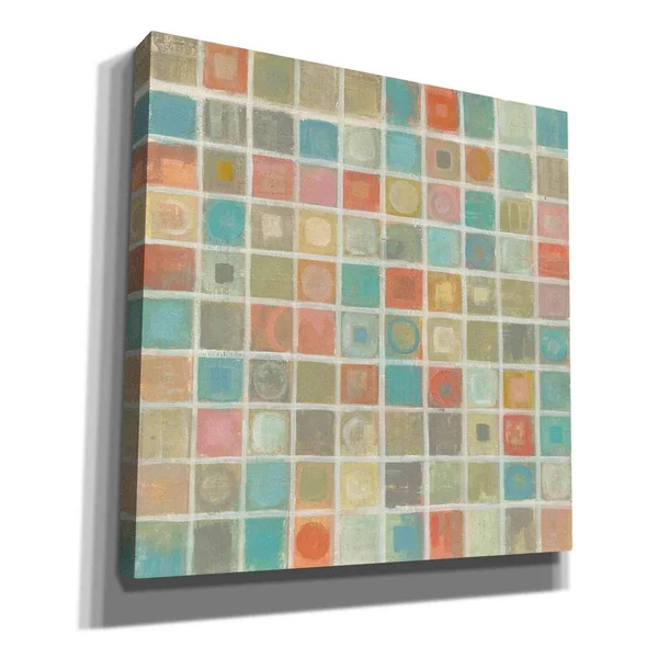 'Sea Glass Mosaic' by Silvia Vassileva, Canvas Wall Art 37 x 37
