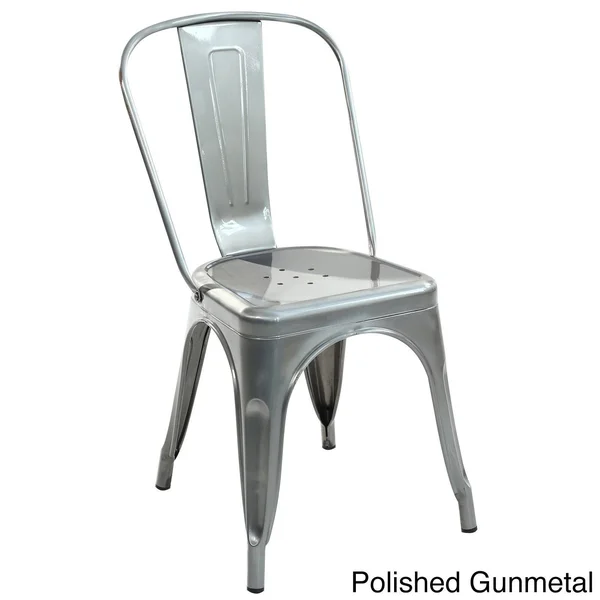 Edgemod Trattoria Side Chair - Polished Gunmetal