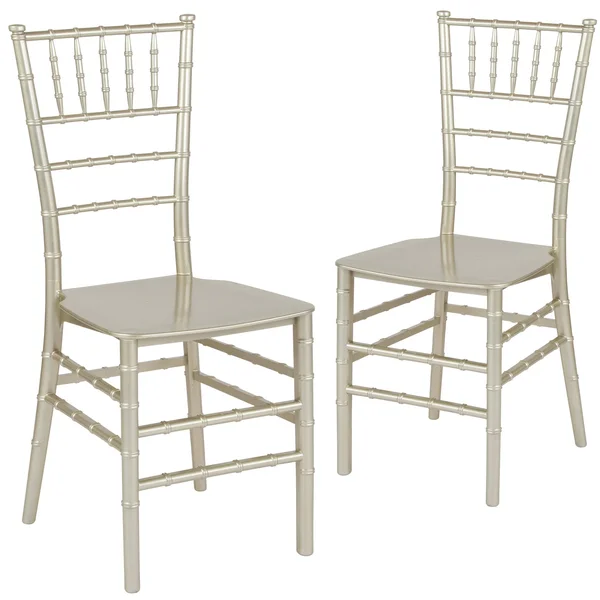 Flash Furniture 2 Pk. Hercules Series Mahogany Resin Stacking Chiavari Chair