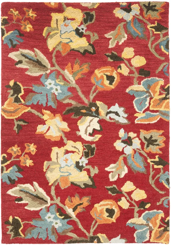 Safavieh Blossom BLM672A Red, Multi 4& x 6& Area Rug
