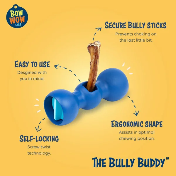 Bow Wow Labs Bully Buddy Starter Kit - Anti-Choking Bully Stick Safety Device for Dogs