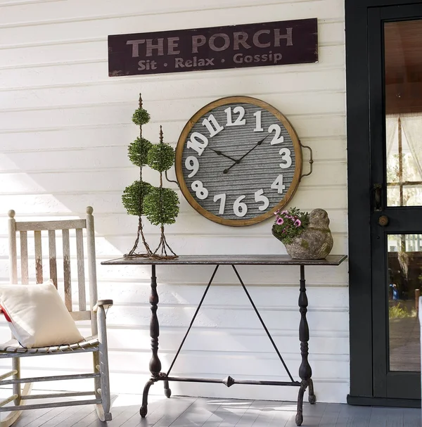The Porch Wood Wall Sign - Metal, Brown
