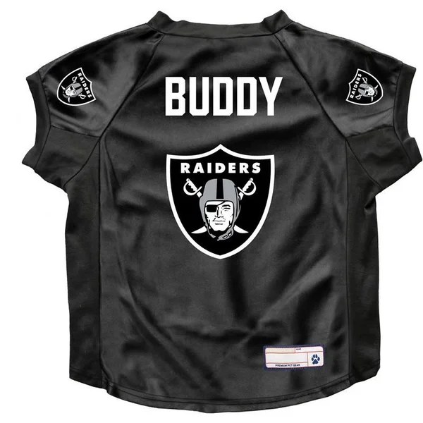 Littlearth NFL Personalized Stretch Dog & Cat Jersey - Las Vegas Raiders, Big Dog