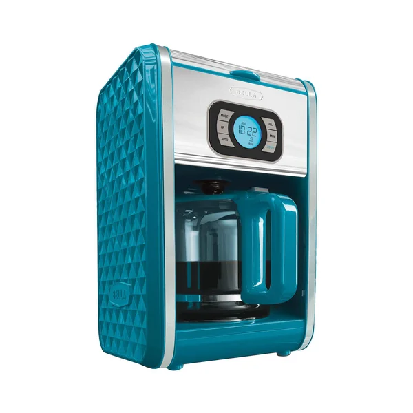 Bella Diamond Collection 12 Cup Programmable Coffeemaker Turquoise, 26.85" x 10.55" x 16.73"