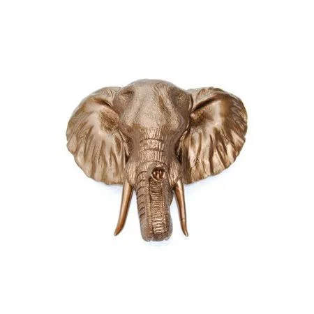 Resin Elephant Head Faux Taxidermy Color: Bronze
