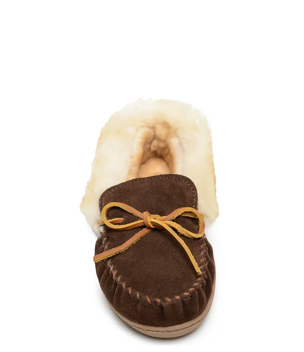 Minnetonka Alpine Sheepskin Moc 9 Women's Red