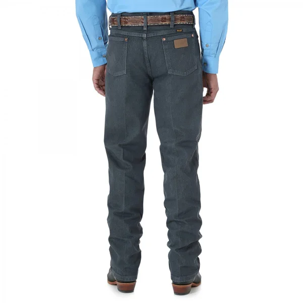 Wrangler Men's Cowboy Cut Slim Fit Charcoal Gray, 27x32