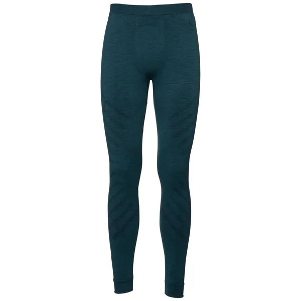 Odlo Natural + Kinship Warm sUw Thermal Pants (Blue Coral Melange - XL)