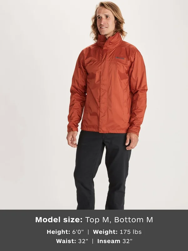 Marmot Men's PreCip Eco Jacket - Large - Burgundy