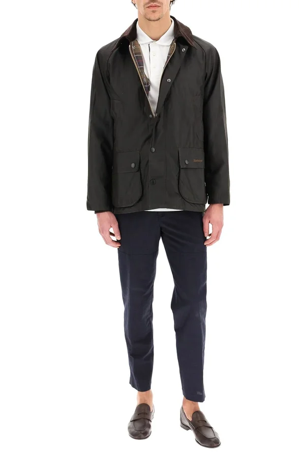 Barbour Bedale Classic Jacket in Waxed Cotton 44 Brown - Green Cotton