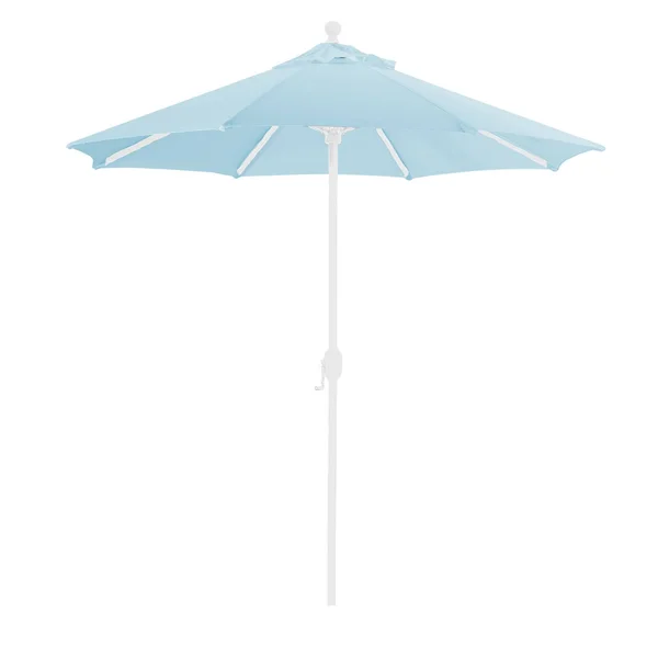 Galtech 7.5 ft. White Deluxe Auto Tilt Umbrella - Black Suncrylic
