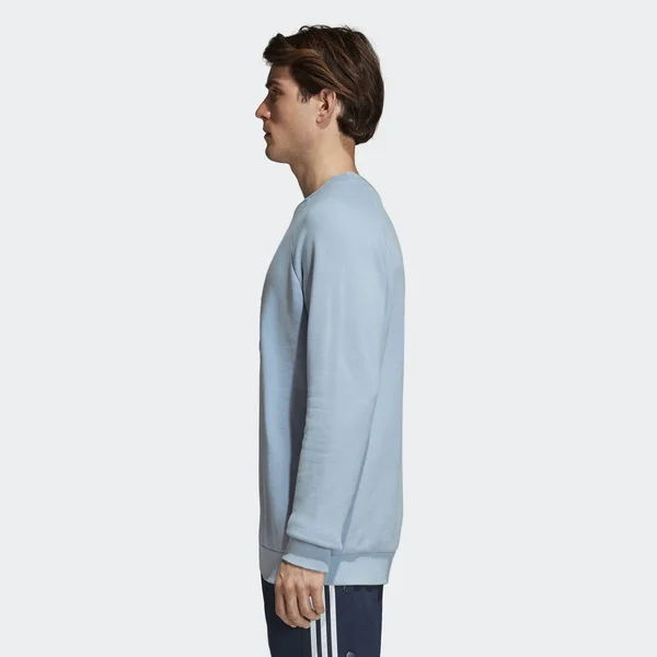 Adidas Originals Men's Trefoil Crew Sweatshirt, Blue, Size: XL