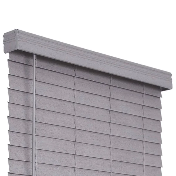 Allen + Roth 2.5-in Slat Width 52.25-in x 72-in Cordless Gray Faux Wood Room Darkening Horizontal Blinds - DFHSB5472-52.25