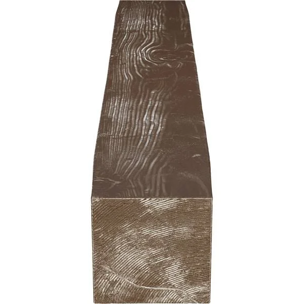 Ekena Millwork MANUSD06X08X72VM 6x22H x 8x22D x 72x22W Sandblasted Faux Wood Fireplace Mantel - Vintage Mahogany
