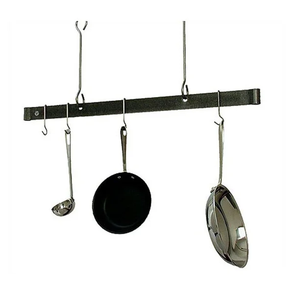 Enclume Hammered Steel Ceiling Bar Pot Rack 36x22