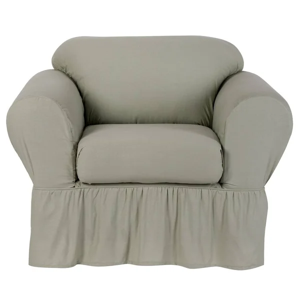 Ruffled 2-pc. Slipcover Size Chair in Pink by BrylaneHome