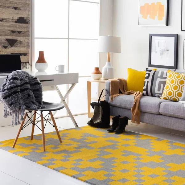 Artistic Weavers Hilda Beatrix Yellow - Gray 8& x 11& Area Rug