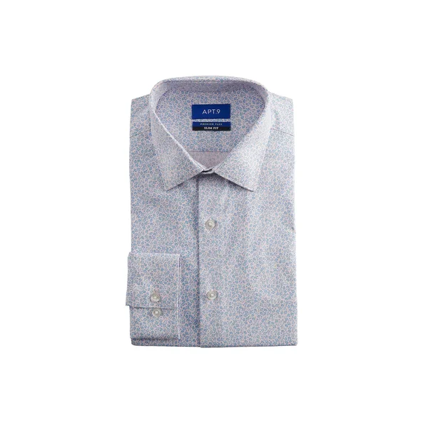 Men's Apt. 9 Premier Flex Slim-Fit Spread-Collar Dress Shirt - Size: Large-36/37, Brt Pink
