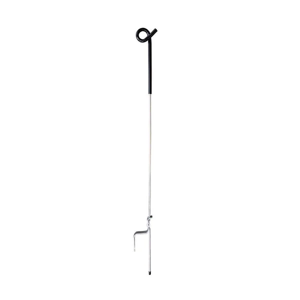 MTB 39 Inches Black Heavy Duty Steel Pig Tail Step-In Fence Post - Pack of 10