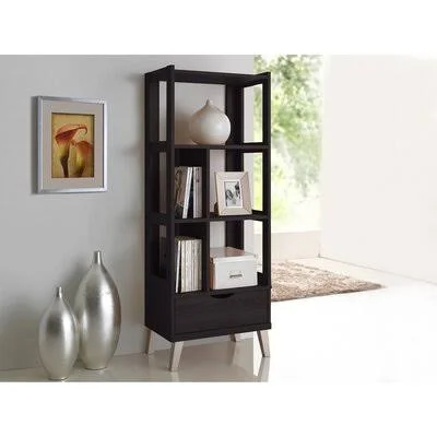 Kalien 62.4'' H x 23.01'' W Solid Wood Standard Bookcase George Oliver