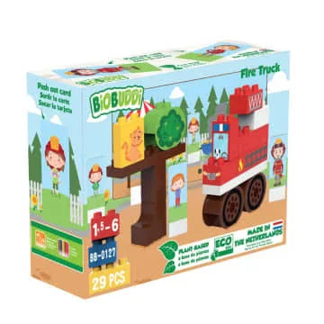 BiOBUDDi - Fire Truck Building Blocks