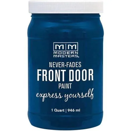 Modern Masters 275274 Front Door Paint - 1 Quart, Satin Serene, Suitable for Interior/Exterior Metal or Wood Surfaces Such As Doo