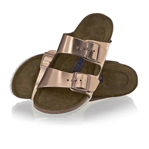 Birkenstock Arizona SFB Leather Sandals - Copper