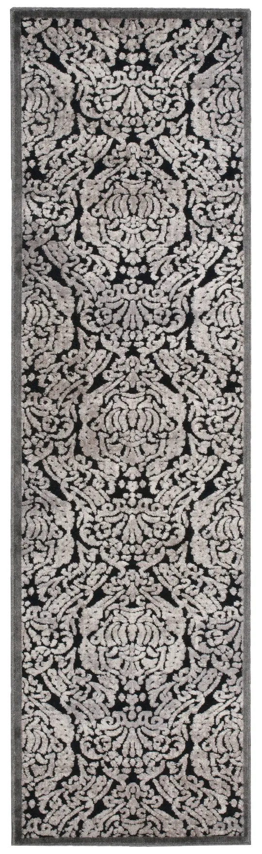 Nourison Graphic Illusions Black Area Rug GIL09 3&6x22 x 5&6x22