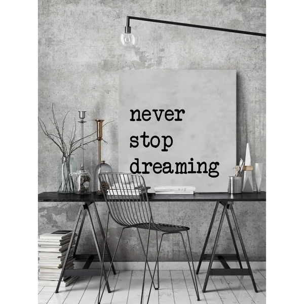 Marmont Hill - Handmade Never Stop Dreaming IV Print on Wrapped Canvas - 32 x 32