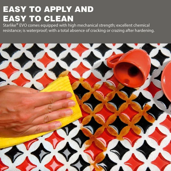 The Tile Doctor Starlike Evo Epoxy Grout 115 Grigio Seta Classic Collection 2.5 kg - 5.5 lbs.