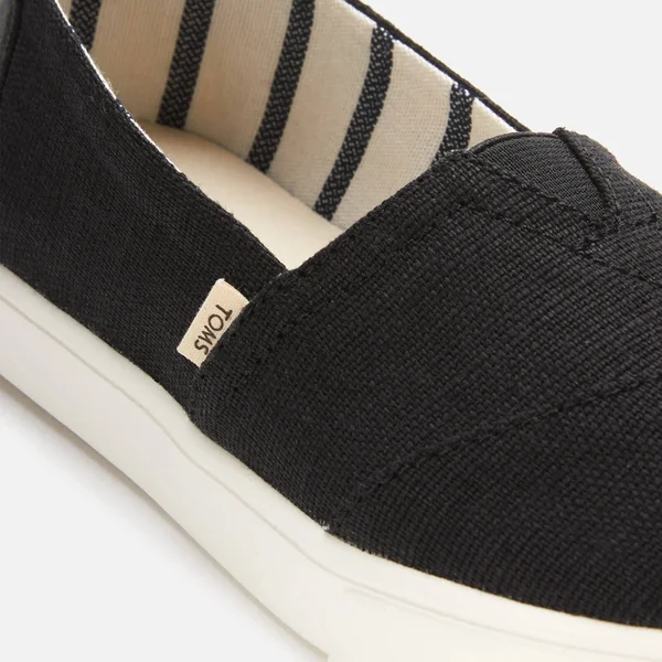 Toms Women's Alpargata Cupsole Canvas Shoes Black 7