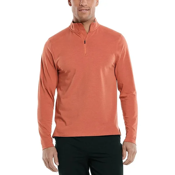 Coolibar Men's Sonora Quarter-Zip - Shirts for Men, Red, Large