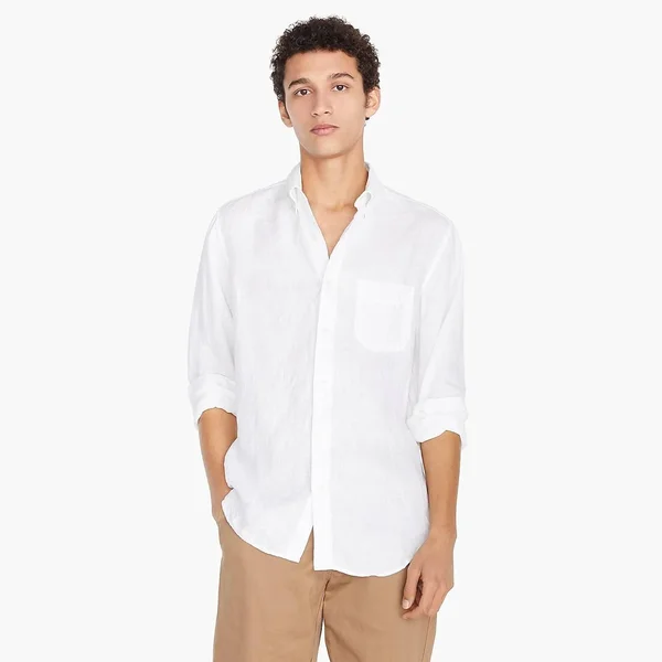 J.Crew Mens Baird Mcnutt Irish Linen Shirt (Size Medium)