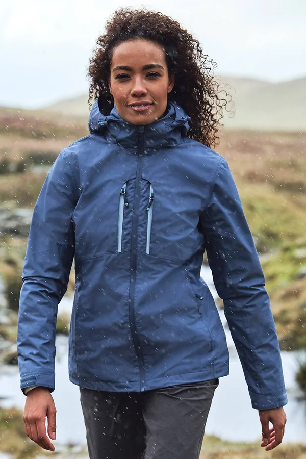 Mountain Warehouse Rainforest Waterproof Womens Jacket - Blue - Size 16
