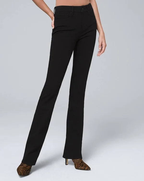 Women's High-Rise Sculpt Skinny Flare Jeans, Black, Size 16 - Regular by White House Black Market