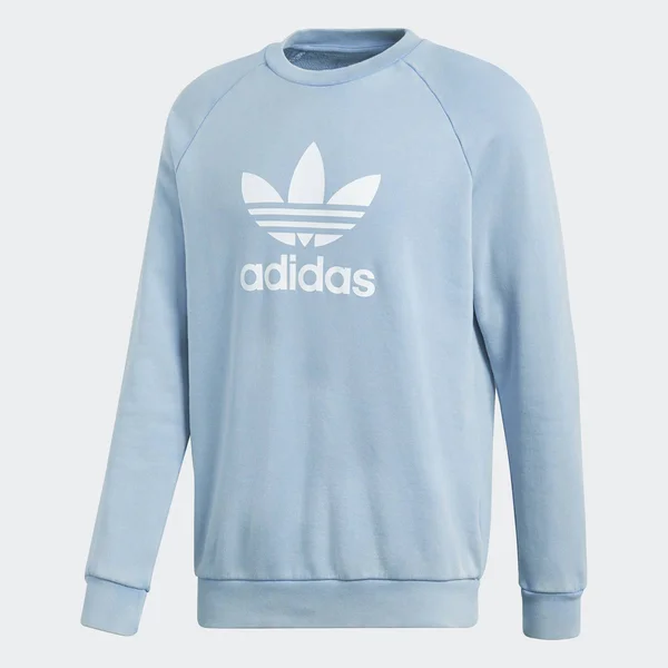 Adidas Originals Men's Trefoil Crew Sweatshirt, Blue, Size: XL