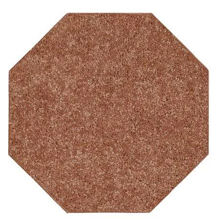 Saturn Collection Solid Color Area Rugs Rust - 9' Octagon - Orange
