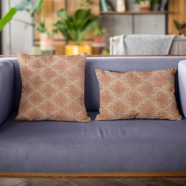 Plutus 20x22 x 20x22 Diamond Luxury Throw Pillow in Brown