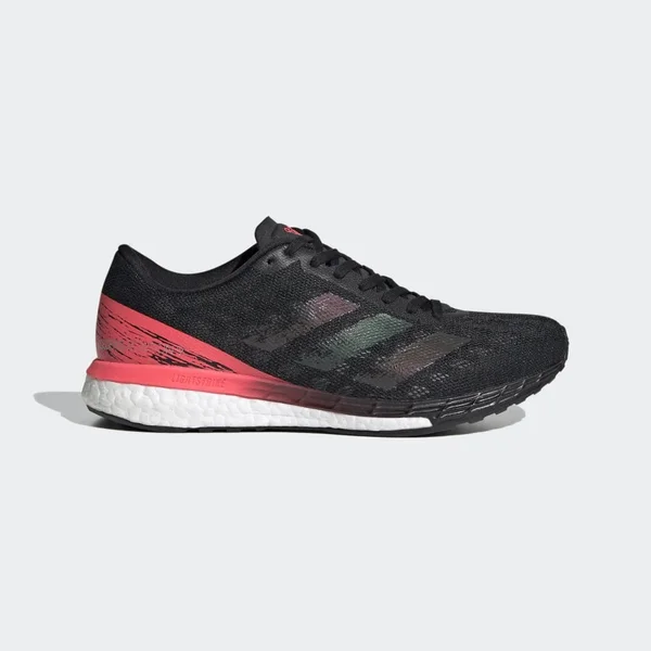 Adidas Adizero Boston 9 Shoes - Women's - Core Black, Signal Pink - 6