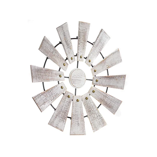 Rustic Farmhouse Windmill Wall Decor - Brown