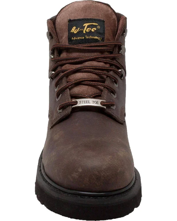 AdTec Men's 6 in. Brown Steel Toe Work Boot